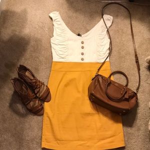 NWOT ModCloth Come in Dandy dress in mustard
